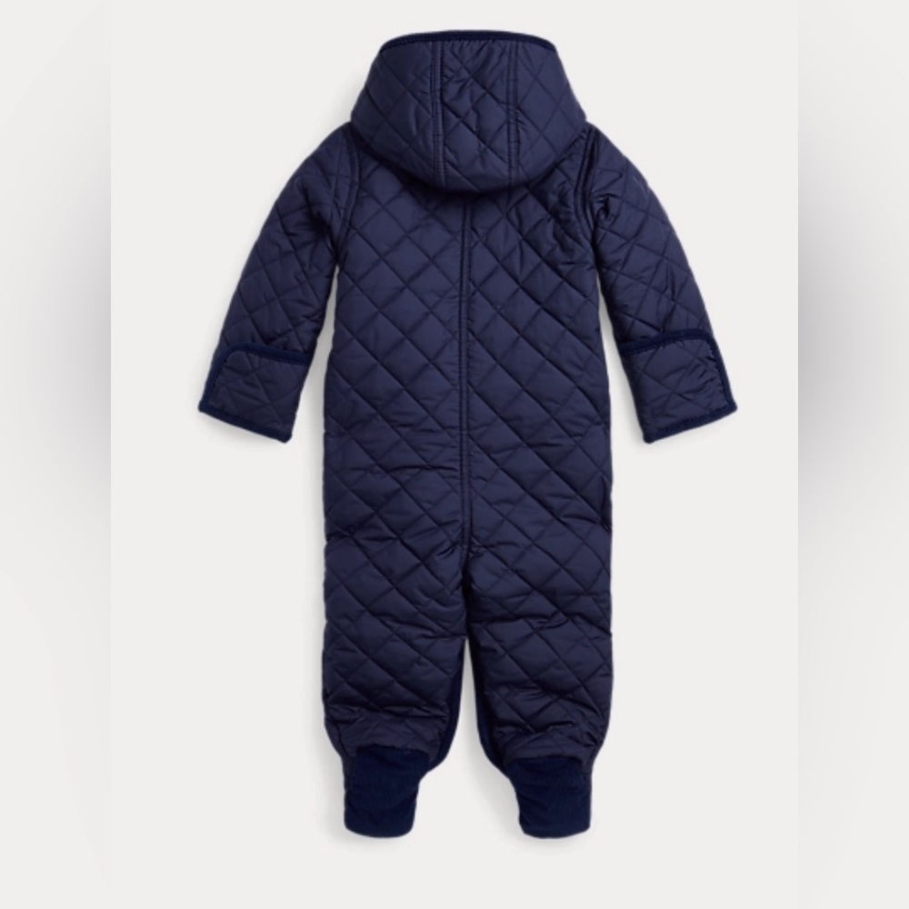 Ralph Lauren Water-Repellent Hooded Barn Bunting Size 9M Color Navy - Picture 2 of 3